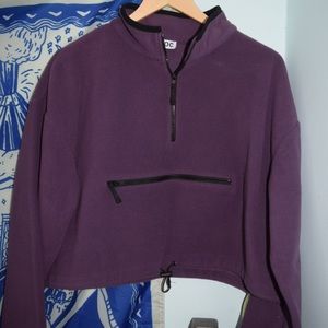 Cropped Half-Zip Hoodie